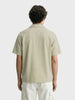 Men's Green Boxy Fit Textured Utility Shirt