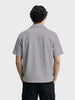 Men's Grey Boxy Fit Textured Utility Shirt