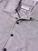 Men's Grey Boxy Fit Textured Utility Shirt