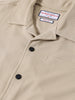 Men's Beige Boxy Fit Textured Utility Shirt