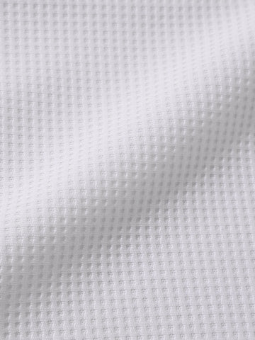 Men's White Boxy Fit Textured Utility Shirt