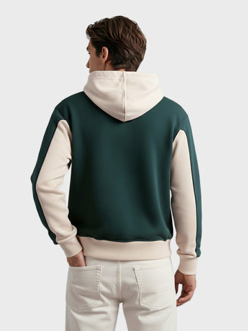 Men's Green Boxy Fit Graphic Printed Casual Sweatshirt