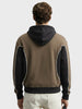 Men's Brown Boxy Fit Graphic Printed Casual Sweatshirt