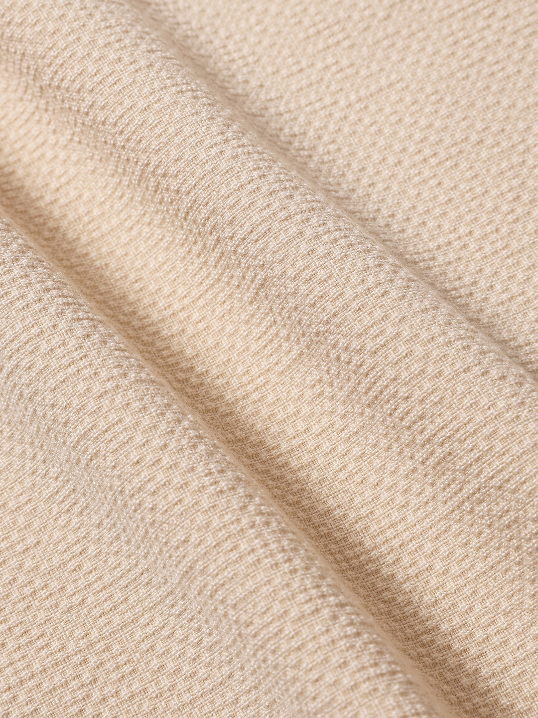 Men's Beige Relaxed Fit Textured Casual Trousers