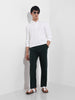 Men's Green Relaxed Fit Textured Casual Trousers