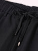 Men's Black Relaxed Fit Textured Casual Trousers