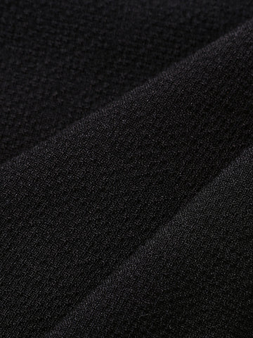 Men's Black Relaxed Fit Textured Casual Trousers