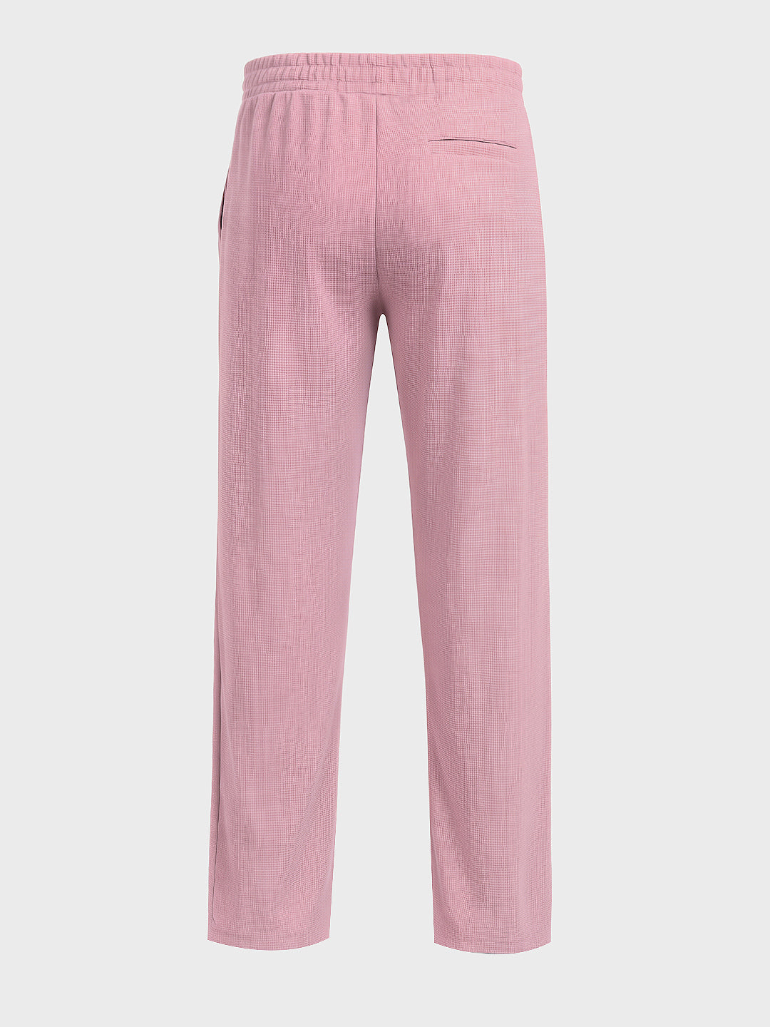Men's Pink Relaxed Fit Textured Utility Trousers