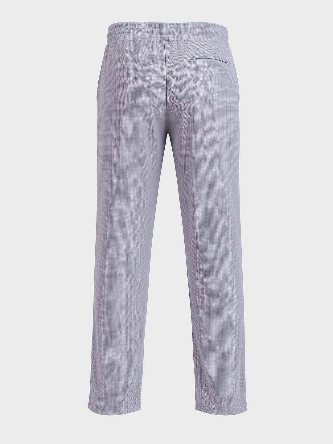 Men's Grey Relaxed Fit Textured Utility Trousers