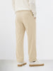 Men's Beige Relaxed Fit Textured Utility Trousers