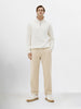 Men's Beige Relaxed Fit Textured Utility Trousers