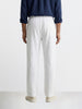 Men's White Relaxed Fit Textured Utility Trousers