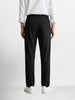 Men's Black Relaxed Fit Textured Utility Trousers