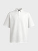 Men's White Boxy Fit Solid Casual Polo T-Shirt