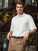 Men's White Boxy Fit Solid Casual Polo T-Shirt