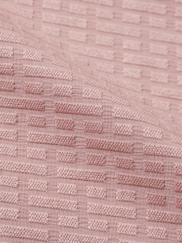 Men's Purple Boxy Fit Textured Casual T-Shirt