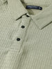 Men's Green Boxy Fit Textured Casual T-Shirt