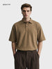 Men's Olive Boxy Fit Textured Casual T-Shirt