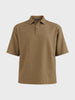 Men's Olive Boxy Fit Textured Casual T-Shirt
