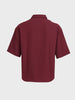 Men's Maroon Boxy Fit Textured Casual T-Shirt