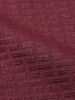 Men's Maroon Boxy Fit Textured Casual T-Shirt