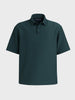 Men's Green Boxy Fit Textured Casual T-Shirt