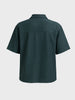 Men's Green Boxy Fit Textured Casual T-Shirt