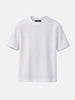 Men's White Boxy Fit Textured Resort Wear T-Shirt