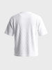 Men's White Boxy Fit Textured Resort Wear T-Shirt