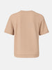 Men's Beige Boxy Fit Textured Resort Wear T-Shirt