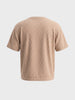 Men's Beige Boxy Fit Textured Resort Wear T-Shirt