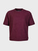 Men's Maroon Boxy Fit Solid Resort Wear T-Shirt