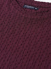 Men's Maroon Boxy Fit Textured Resort Wear T-Shirt