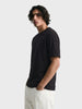 Men's Black Boxy Fit Textured Resort Wear T-Shirt