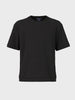 Men's Black Boxy Fit Textured Resort Wear T-Shirt