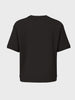 Men's Black Boxy Fit Textured Resort Wear T-Shirt