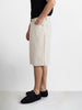 Men's White Wide Leg Fit Solid Retro Wear Shorts