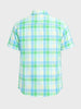Men's Green Slim Fit Checked Casual Shirt