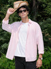 Men's Pink Relaxed Fit Striped Casual Shirt