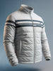 Men's Grey Slim Fit Colourblocked Casual Winter Jacket