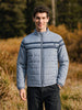 Men's Grey Slim Fit Colourblocked Casual Jacket