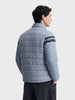 Men's Grey Slim Fit Colourblocked Casual Jacket