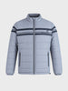 Men's Grey Slim Fit Colourblocked Casual Jacket