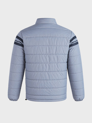 Men's Grey Slim Fit Colourblocked Casual Jacket