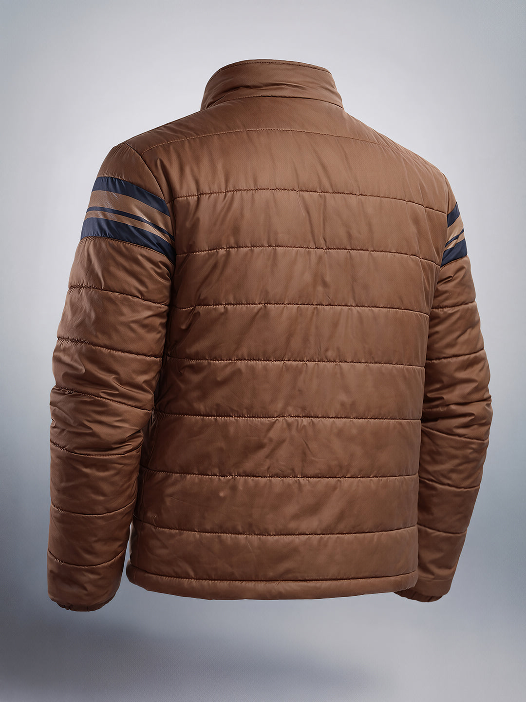 Men's Rust Orange Slim Fit Printed Casual Jackets(Syn)