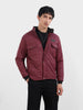 Men's Maroon Slim Fit Solid Casual Winter Jacket