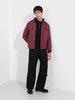 Men's Maroon Slim Fit Solid Casual Winter Jacket