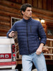Men's Navy Blue Slim Fit Solid Casual Jacket