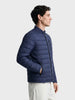 Men's Navy Blue Slim Fit Solid Casual Jacket