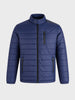 Men's Navy Blue Slim Fit Solid Casual Jacket